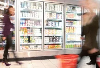 폴리우레탄 폼으로 단열 처리된 상업용 냉장 쇼케이스